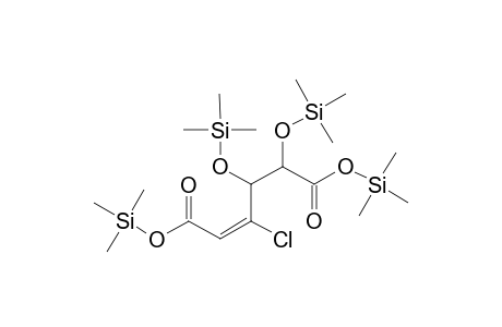 3-Chloro-4,5-dihydroxyhex-2-en-1,6-dioic acid tetraTMS dev