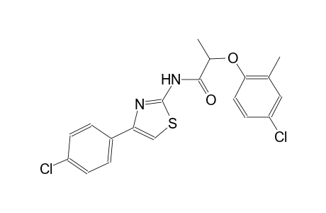 2-(4-chloro-2-methylphenoxy)-N-[4-(4-chlorophenyl)-1,3-thiazol-2-yl]propanamide