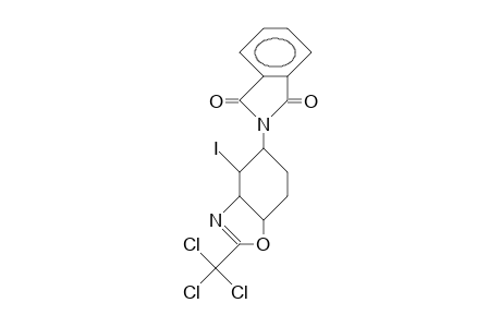 (1R*,2R*,3S*,6R*)-2-Iodo-3-phthalimido-8-trichloromethyl-7-oxa-9-aza-bicyclo(4.3.0)non-8-ene