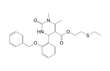 5-pyrimidinecarboxylic acid, 1,2,3,4-tetrahydro-1,6-dimethyl-2-oxo-4-[2-(phenylmethoxy)phenyl]-, 2-(ethylthio)ethyl ester