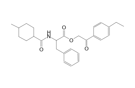 phenylalanine, N-[(4-methylcyclohexyl)carbonyl]-, 2-(4-ethylphenyl)-2-oxoethyl ester