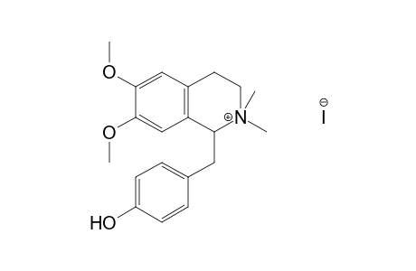 4-[(6,7-dimethoxy-2,2-dimethyl-3,4-dihydro-1H-isoquinolin-2-ium-1-yl)methyl]phenol iodide
