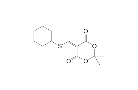 5-(Cyclohexylsulfanylmethylene)-2,2-dimethyl-1,3-dioxane-4,6-dione