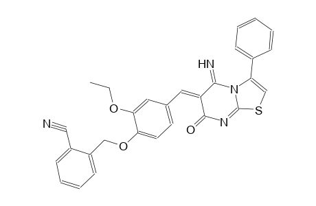 benzonitrile, 2-[[2-ethoxy-4-[(Z)-(5-imino-7-oxo-3-phenyl-5H-thiazolo[3,2-a]pyrimidin-6(7H)-ylidene)methyl]phenoxy]methyl]-