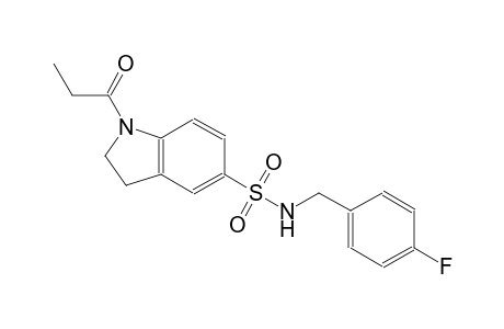 N-(4-fluorobenzyl)-1-propionyl-5-indolinesulfonamide