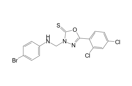 4-[(p-bromoanilino)methyl]-2-(2,4-dichlorophenyl)-delta2-l,3,4-oxadiazoline-5-thione