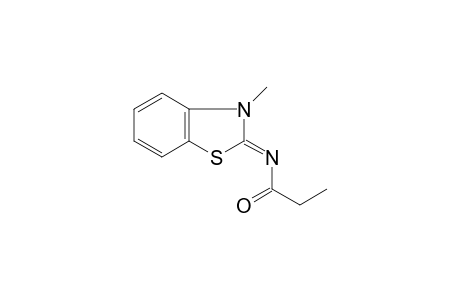 N-((2Z)-3-Methyl-1,3-benzothiazol-2(3H)-ylidene)propanamide