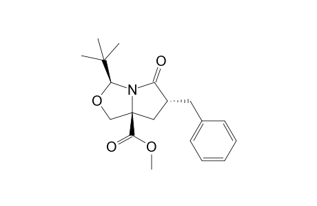 (3S,6R,7aR)-6-Benzyl-3-tert-butyl-1,6,7,7a-tetrahydro-5-oxopyrrolo[1,2-c]oxazolidine-7a-carboxylic acid 7a-methyl ester