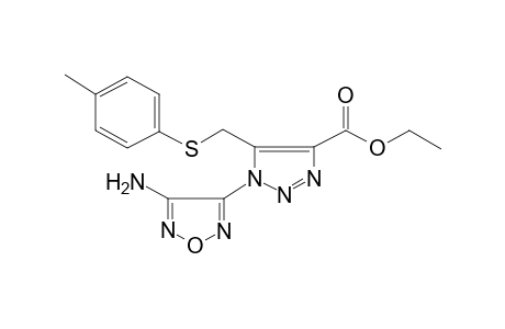 1H-[1,2,3]Triazole-4-carboxylic acid, 1-(4-aminofurazan-3-yl)-5-(p-tolylsulfanylmethyl)-, ethyl ester