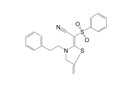 2-(5-METHYLENE-3-PHENETHYL-THIAZOLIDIN-2-YLIDENE)-2-PHENYL-SULFONYL-ACETONITRILE