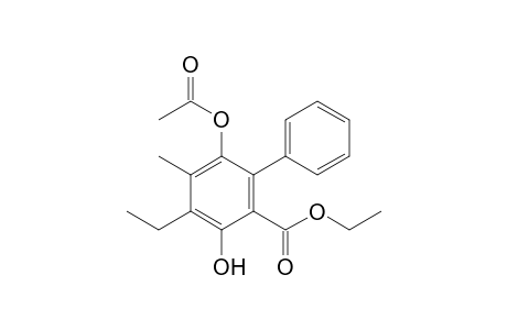 Ethyl 5-Acetoxy-2-hydroxy-3-ethyl-4-methyl-6-phenylbenzoate