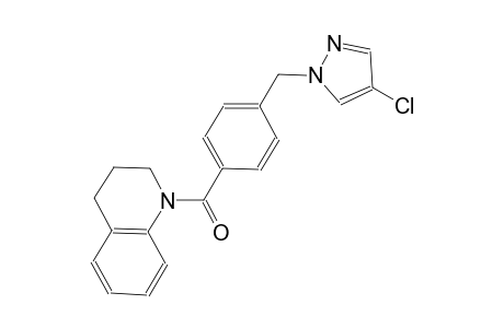 1-{4-[(4-chloro-1H-pyrazol-1-yl)methyl]benzoyl}-1,2,3,4-tetrahydroquinoline