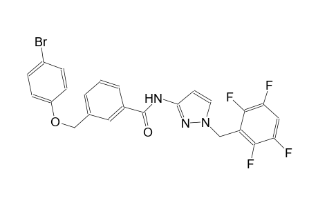 3-[(4-bromophenoxy)methyl]-N-[1-(2,3,5,6-tetrafluorobenzyl)-1H-pyrazol-3-yl]benzamide