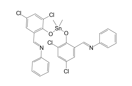 Bis[N-(3,5-dichlorosalicylidene)anilinato]dimethyltin-(IV)