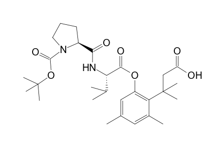 3-[2-N-(tert-butoxycarbonyl-prolylvalyloxy)-4,6-dimethylphenyl]-3,3-dimethylpropionic Acid