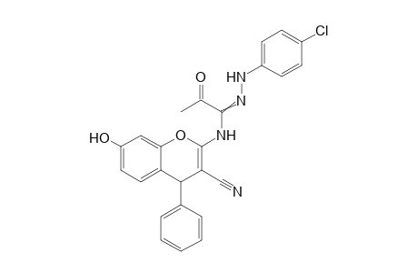 N'-(4-Chlorophenyl)-N-(3-cyano-7-hydroxy-4-phenyl-4H-chromen-2-yl)-2-oxopropane hydrazonamide