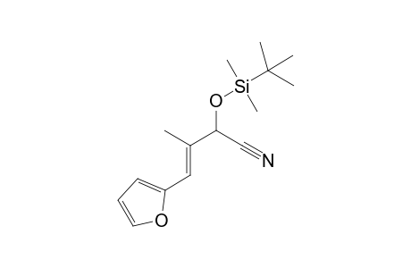 (E)-2-((tert-butyldimethylsilyl)oxy)-4-(furan-2-yl)-3-methylbut-3-enenitrile