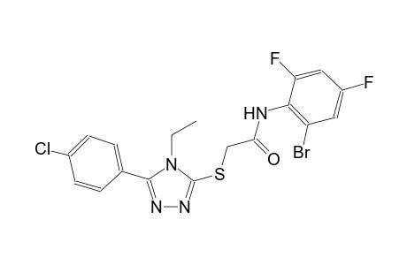 N-(2-bromo-4,6-difluorophenyl)-2-{[5-(4-chlorophenyl)-4-ethyl-4H-1,2,4-triazol-3-yl]sulfanyl}acetamide