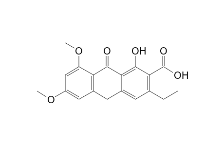 3-Ethyl-1-hydroxy-6,8-dimethoxy-9-oxo-10H-anthracene-2-carboxylic acid