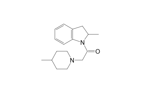 1H-Indole, 2,3-dihydro-2-methyl-1-[2-(4-methyl-1-piperidinyl)acetyl]-