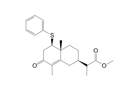 2-[(2R,4aR,5R)-4a,8-dimethyl-7-oxo-5-(phenylthio)-1,2,3,4,5,6-hexahydronaphthalen-2-yl]propanoic acid methyl ester