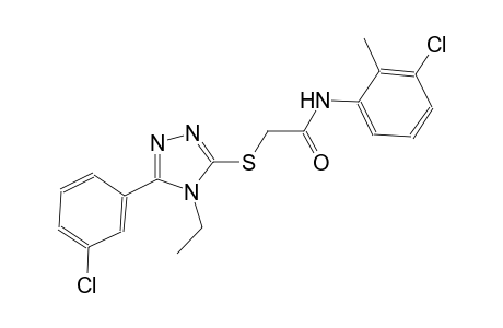 N-(3-chloro-2-methylphenyl)-2-{[5-(3-chlorophenyl)-4-ethyl-4H-1,2,4-triazol-3-yl]sulfanyl}acetamide