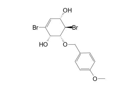 (1S,4S,5R,6R)-2,5-dibromo-6-((4-methoxybenzyl)oxy)cyclohex-2-ene-1,4-diol