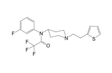 N-(3-Fluorophenyl)-N-(1-[2-(thiophen-2-yl)ethyl]piperidin-4-yl)trifluoroacetamide