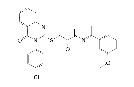 2-{[3-(4-chlorophenyl)-4-oxo-3,4-dihydro-2-quinazolinyl]sulfanyl}-N'-[(E)-1-(3-methoxyphenyl)ethylidene]acetohydrazide