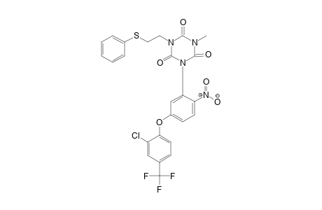 1,3,5-Triazine-2,4,6(1H,3H,5H)-trione, 1-[5-[2-chloro-4-(trifluoromethyl)phenoxy]-2-nitrophenyl]-3-methyl-5-[2-(phenylthio)ethyl]-