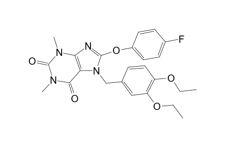 7-(3,4-Diethoxybenzyl)-8-(4-fluorophenoxy)-1,3-dimethyl-3,7-dihydro-1H-purine-2,6-dione