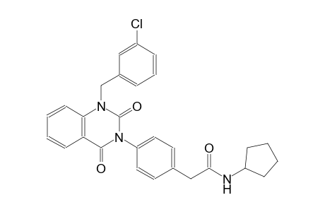 2-[4-(1-(3-chlorobenzyl)-2,4-dioxo-1,4-dihydro-3(2H)-quinazolinyl)phenyl]-N-cyclopentylacetamide