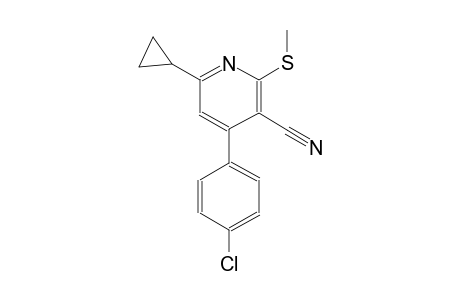 4-(4-chlorophenyl)-6-cyclopropyl-2-(methylsulfanyl)nicotinonitrile