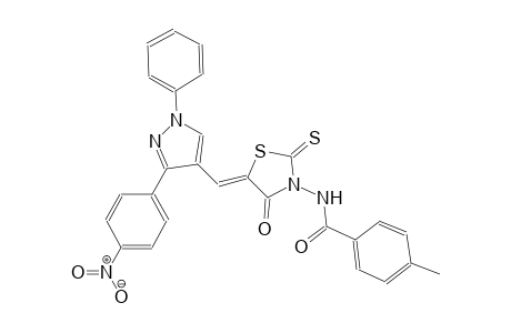 benzamide, 4-methyl-N-[(5Z)-5-[[3-(4-nitrophenyl)-1-phenyl-1H-pyrazol-4-yl]methylene]-4-oxo-2-thioxothiazolidinyl]-