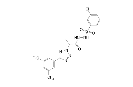 1-[(m-chlorophenyl)sulfonyl]-2-{2-[5-(alpha,alpha,alpha,alpha',alpha',alpha'-hexafluoro-3,5-xylyl)-2H-tetrazol-2-yl]propionyl]hydrazine