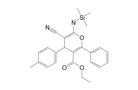 6-Amino-5-cyano-4-(4-methylphenyl)-2-phenyl-4H-pyran-3-carboxylic acid, N-trimethylsilyl-, ethyl ester