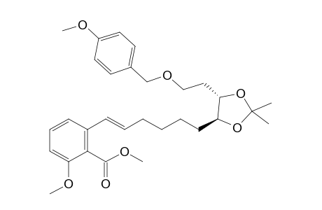 Methyl 2-Methoxy-6-[(1E)-6-((4S,5S)-5-{2-[(4-methoxybenzyl)oxy]ethyl}-2,2-dimethyl-1,3-dioxolan-4-yl)hex-1-enyl]benzoate