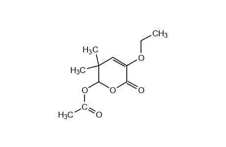 5,6-dihydro-5,5-dimethyl-3-ethoxy-6-hydroxy-2H-pyran-2-one, acetate (ester)