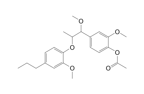Phenol, 2-methoxy-4-[1-methoxy-2-(2-methoxy-4-propylphenoxy)propyl]-, acetate