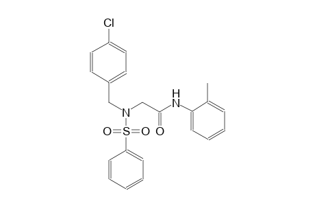 2-[(4-chlorobenzyl)(phenylsulfonyl)amino]-N-(2-methylphenyl)acetamide