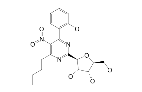 2-(BETA-D-RIBOFURANOSYL)-4-(2-HYDROXYPHENYL)-6-BUTYL-5-NITRO-PYRIMIDINE