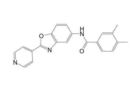 3,4-dimethyl-N-[2-(4-pyridinyl)-1,3-benzoxazol-5-yl]benzamide
