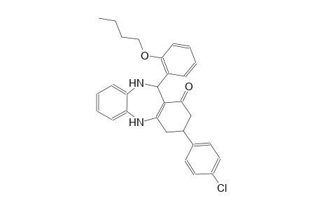 11-(2-butoxyphenyl)-3-(4-chlorophenyl)-2,3,4,5,10,11-hexahydro-1H-dibenzo[b,e][1,4]diazepin-1-one