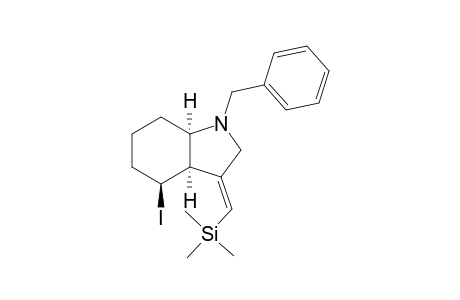 (3aR*,4S*,7aR*)-1-Benzyl-4-iodo-3-((Z)-(trimethylsilyl)methyleneperhydroindole