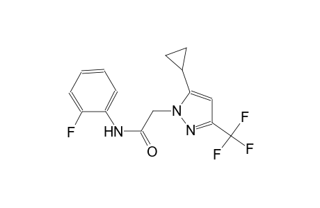 2-[5-cyclopropyl-3-(trifluoromethyl)-1H-pyrazol-1-yl]-N-(2-fluorophenyl)acetamide