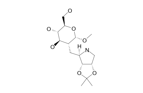 METHYL-2-DEOXY-2-(1,2,5-TRIDEOXY-2,5-IMINO-3,4-O-ISOPROPYLIDENE-L-RIBITOL-1C-YL)-ALPHA-D-GLUCOPYRANOSIDE