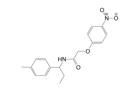 N-[1-(4-methylphenyl)propyl]-2-(4-nitrophenoxy)acetamide