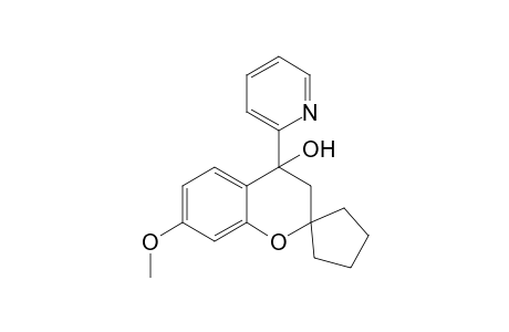 2,2-Spirocyclopentyl-7-methoxy-4-hydroxy-4-(2-pyridyl)-3,4-dihydro-2H-1-benzopyran