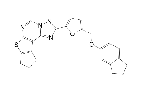 2-{5-[(2,3-dihydro-1H-inden-5-yloxy)methyl]-2-furyl}-9,10-dihydro-8H-cyclopenta[4,5]thieno[3,2-e][1,2,4]triazolo[1,5-c]pyrimidine