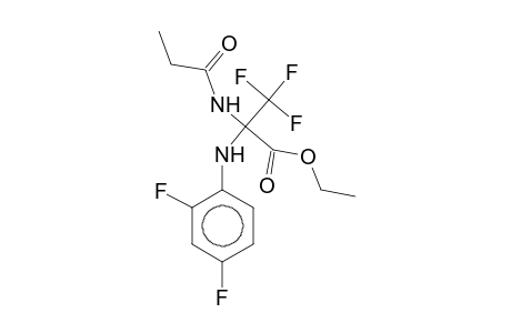 Ethyl 2-(2,4-difluoroanilino)-3,3,3-trifluoro-2-propionamidopropionate